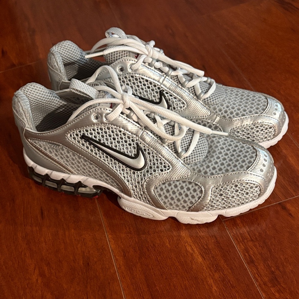 Nike Silver and Gray Mesh Sneakers